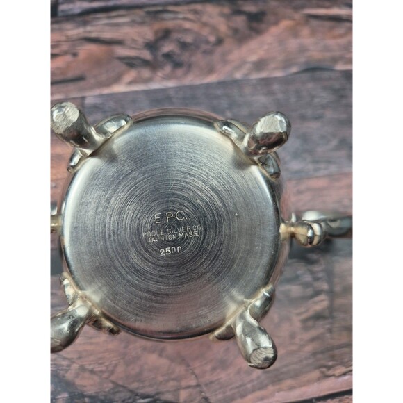 VTG Poole Silver Company 2500 Old English Style Footed Creamer & Open Sugar Bowl - Picture 6 of 15